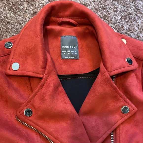 Primark velour crop jacket with zip and pockets Size S - Picture 2 of 6